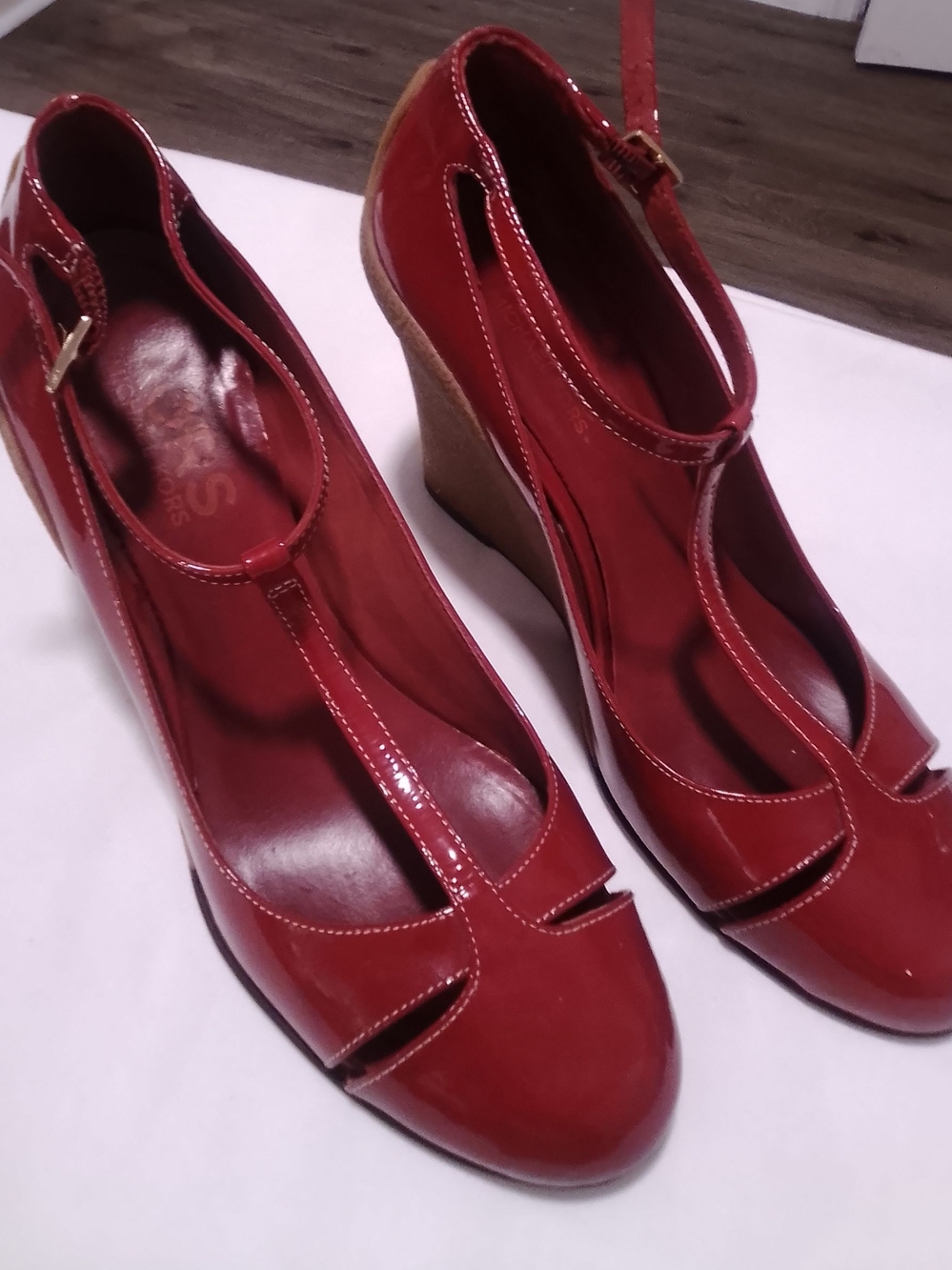 Women’s Red Patent Wedge Heels - Brand: